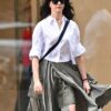 Shop The Devil Wears Prada 2 Anne Hathaway White Cropped Shirt