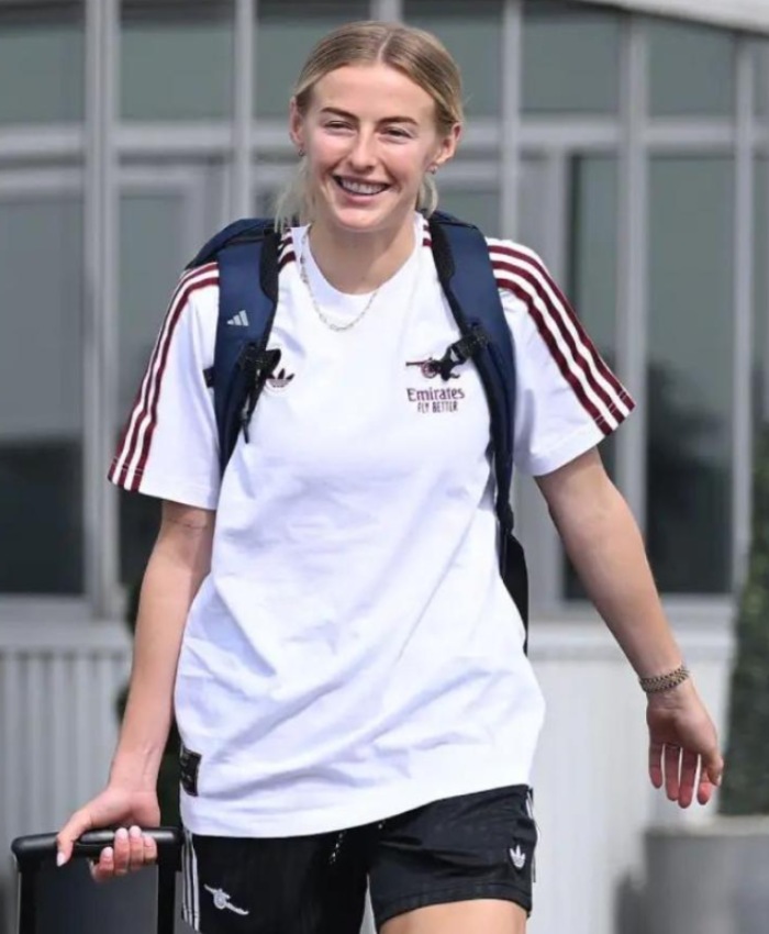 Chloe Kelly Arsenal Women Pre-Season Training Camp 2025 White T-Shirt