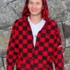Bajan Canadian Bajan Canadian Checkerboard RedBlack Hoodie – Unisex