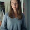 Jaeda Lily Miller Film Before Your Father Finds Us 2025 Emily Sweater In Gray