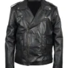 T-Brids Black Leather Biker Jacket