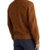 Mens Brown Suede Leather Trucker Jacket
