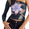 Big Brother USA S27 Ashley Hollis Black Lily One Shoulder Long Sleeve Top Shop Now