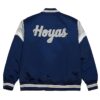 Georgetown University Navy Heavyweight Satin Jacket
