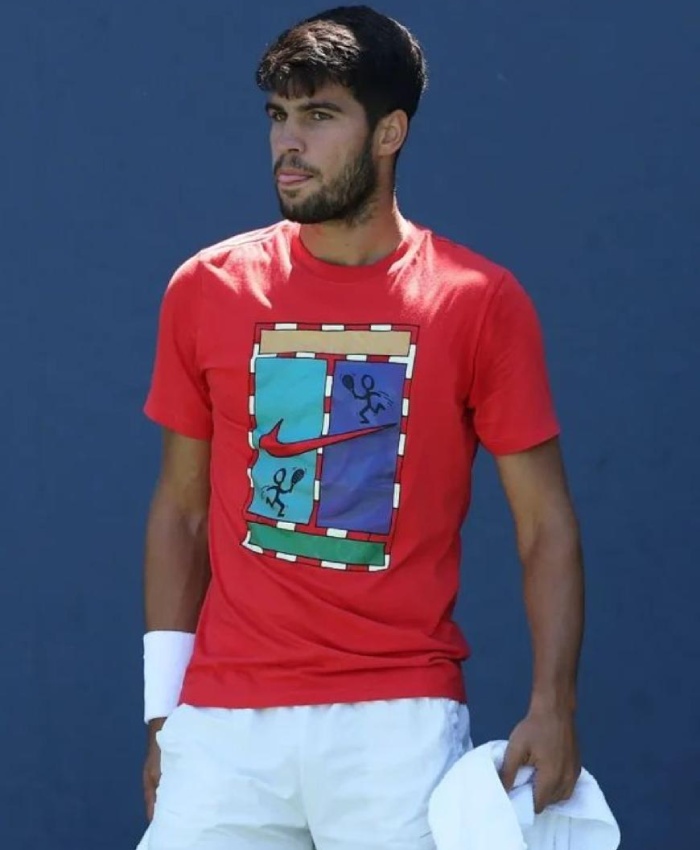 Carlos Alcaraz 2025 US Open Red T-Shirt
