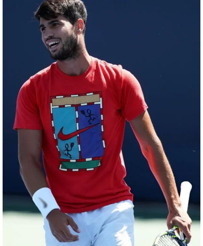 Carlos Alcaraz 2025 US Open Red T Shirt