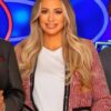 Celebrity Catchphrase S10 Olivia Attwood Red V-Neck Tweed Jacket