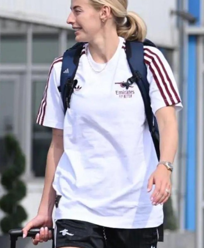 Shop Arsenal Women Pre-Season Training Camp 2025 Chloe Kelly White T-Shirt