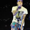 Breezy Bowl XX Tour 2025 Chris Brown White Skeleton Bones T-Shirt