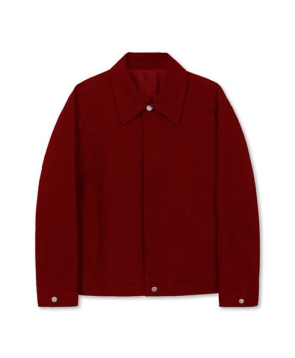 Hidden Button Cotton Trucker Jacket