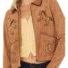 Buy the Courtney Steeves Brown Leather Jacket