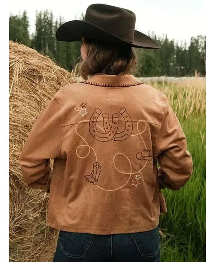 Courtney Steeves Brown Leather Jacket