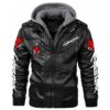 Cyberpunk 2077 Samurai Black Leather Jacket with Attached Hood
