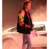 David Hasselhoff Kung Fury Hoff 9000 Cobra Bomber Leather Black Jacket