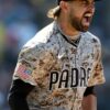 David Morgan San Diego Padres American Flag Patch Camouflage Print Jersey