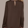 Shop The Young And The Restless Susan Walters Brown Metal Keyhole Blouse