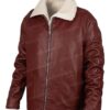 TV Series Dr. Death S02 Edgar Ramirez Brown Shearling Leather Jacket On Sale