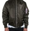 FISLL Eclipse Black Golden State Valkyries Full Zip Flight Jacket