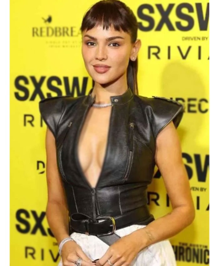 Riya Ash Film Premiere 2025 Eiza González Black Leather Vest