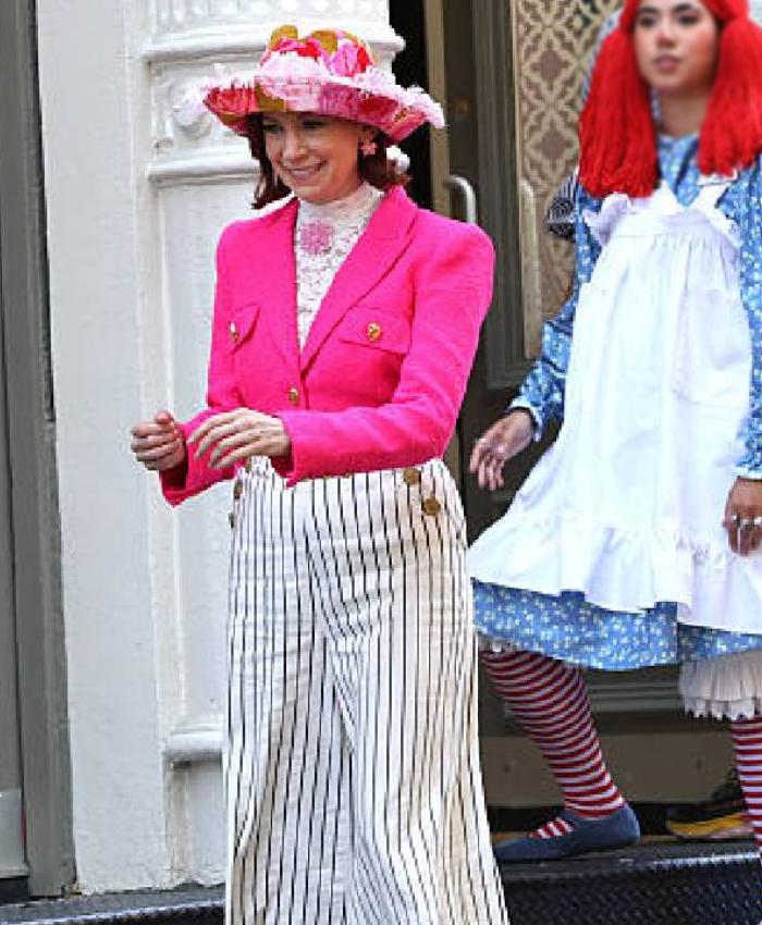 NYC 2025 Elsbeth Carrie Preston Pink Tweed Blazer