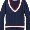 Emily Lind We Were Liars 2025 V-Neck Cable Knit Sweater