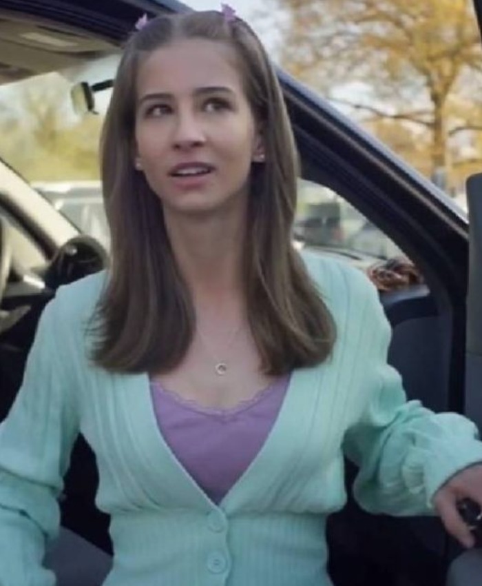 Shop Emily Film Before Your Father Finds Us 2025 Jaeda Lily Miller Wool Light Green Cardigan