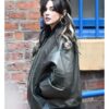 Michelle Keegan Brassic S7 Black Leather Jacket