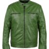 Alberto Olmo Bad Influence 2025 Green Leather Jacket