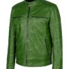 Eros Mala influencia 2025 Olmo Green Quilted Leather Jacket