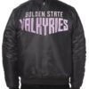Eclipse Black Golden State Valkyries Flight Jacket