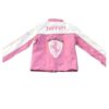 Ferrari Pink Sports Leather Jacket