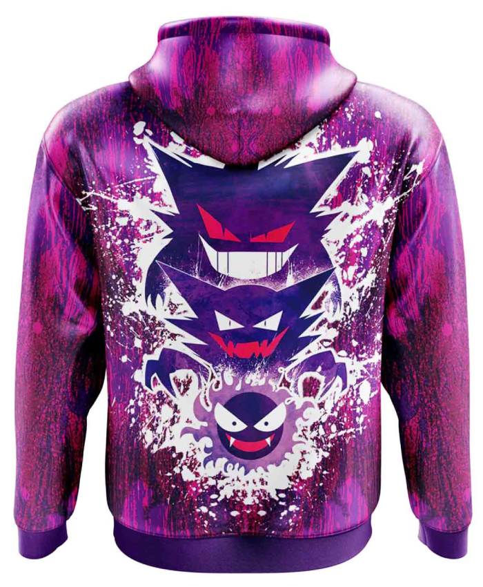 Unisex Halloween Gastly Haunter Gengar Pokemon Hoodie