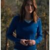 The Twisted Tale of Amanda Knox Grace Van Patten Blue Sweater