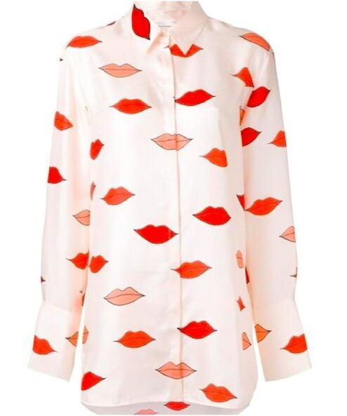 Jean Smart TV-Series Hacks S04 Deborah Vance Lips Printed Blouse