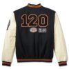 Harley Davidson 120th Anniversary Leather Sleeves Varsity Jacket