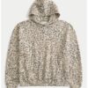 Hollister Leopard Print Baggy Hoodie