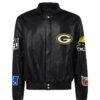 Jeff Hamilton Green Bay Packers Full Leather Black Jacket