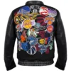 NBA Teams Logo Mega Patch Leather Jacket
