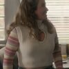 Shop Judy Cooper Resident Alien S04 Jenna Lamia Heart Turtleneck Top - White