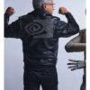 Nvidia Jensen Huang Black Studded Biker Leather Jacket