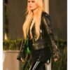 Los Angeles Street Style Jessica Simpson Black Leather Biker Jacket