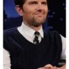 Jimmy Kimmel Live 2025 Adam Scott Navy Knit Vest