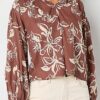 Joy Kamara Dexter Resurrection Floral Brown Blouse