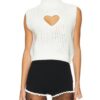 Jenna Lamia Resident Alien S4 White Heart Sweater Vest