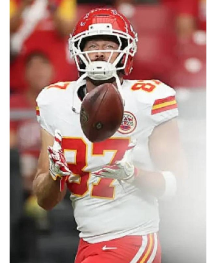 Travis Kelce Kansas City Chiefs NFL Preseason White Jersey