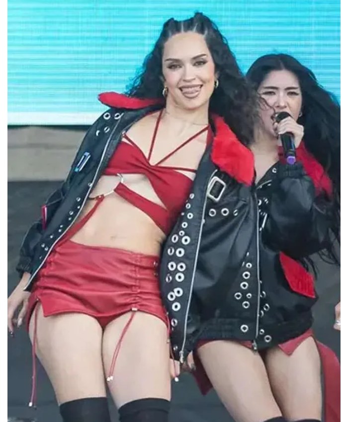 Lollapalooza Chicago Music Festival 2025 Katseye Leather Jacket