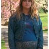 Kate Film Kinda Pregnant 2025 Jillian Bell Denim Jacket