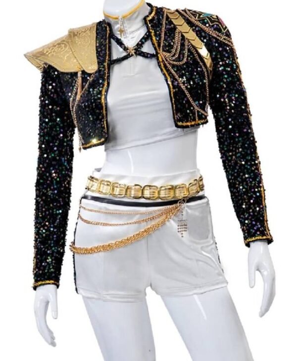Buy Kpop Demon Hunters Rumi Dance Outfit Cosplay Costume - GoldenBlack
