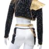 Buy the Kpop Demon Hunters Rumi Dance Outfit Cosplay Costume Golden and Black