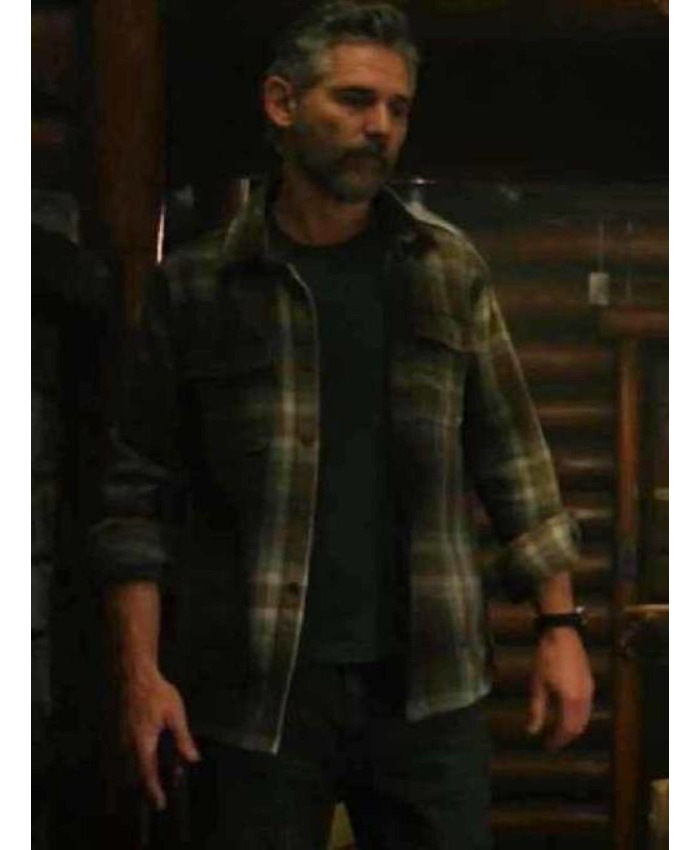 Kyle Turner TV Mini Series Untamed 2025 Eric Bana Plaid Shirt